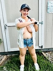 Ebony girl with big saggy boobs fucks passionately and shows them off